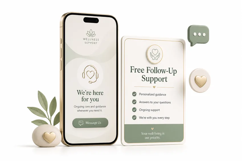 Private support group access mockup